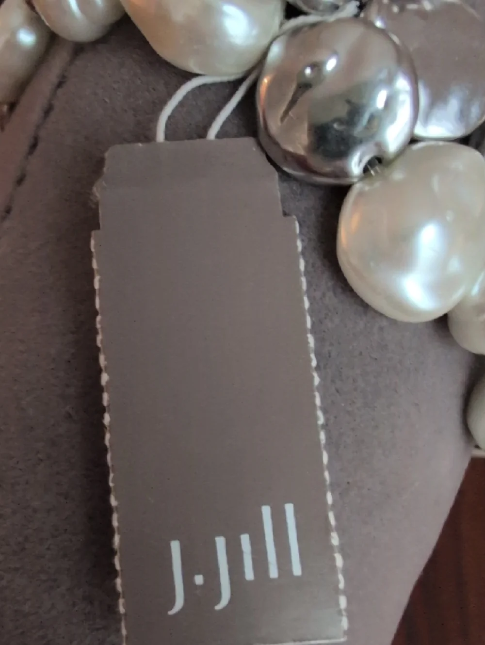 J. Jill White and Metallic Gray Baroque Pearl Stretch Bracelet Set